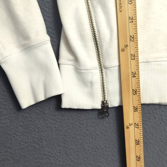 Lululemon Hoodie Women's 2 White Pink Heather Side Zips Athletic Athleisure - Picture 6 of 12